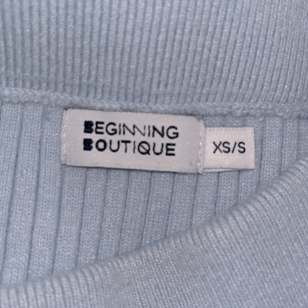 Beginning boutique - blue knit split skirt - size xs/s - Picture 5 of 5